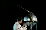 First satellite being prepared to launch – beginning of the space era